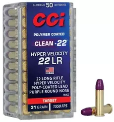 MUNIÇÃO CCI .22 LR HYPER VELOCITY CLEAN 31 GR
