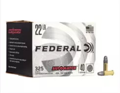 MUNIÇÃO FEDERAL .22 LR AUTOMATCH 40GR LRN 325un