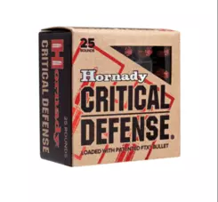 MUNIÇÃO HORNADY .45 AUTO FTX 185GR CRITICAL DEFENSE 20un