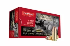 MUNIÇÃO NORMA FMJ RANGE E TRAINING 9MM