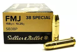MUNIÇÃO SELLIER & BELLOT .38 SPL FMJ 158GR 50un