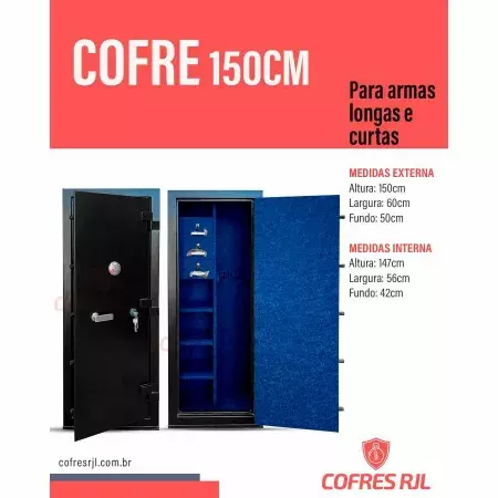 COFRE RJL RJL150 PARA ARMAS LONGAS
