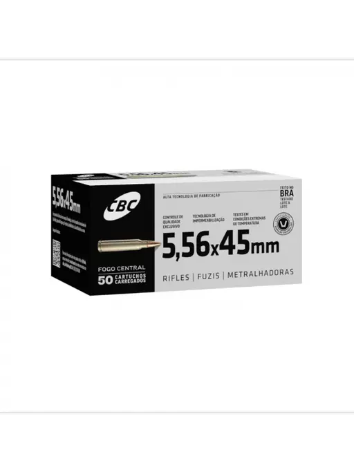 MUNIÇÃO CBC 5.56MM M193 55GR 50un