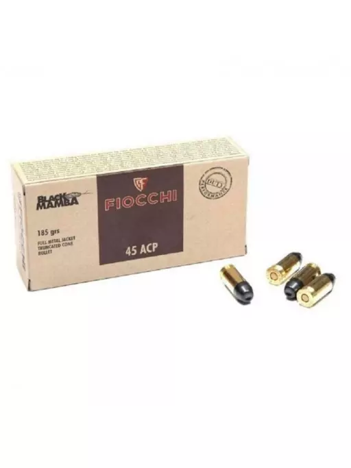 MUNIÇÃO FIOCCHI .45 BLACK MAMBA FMJTC 185GR 50un