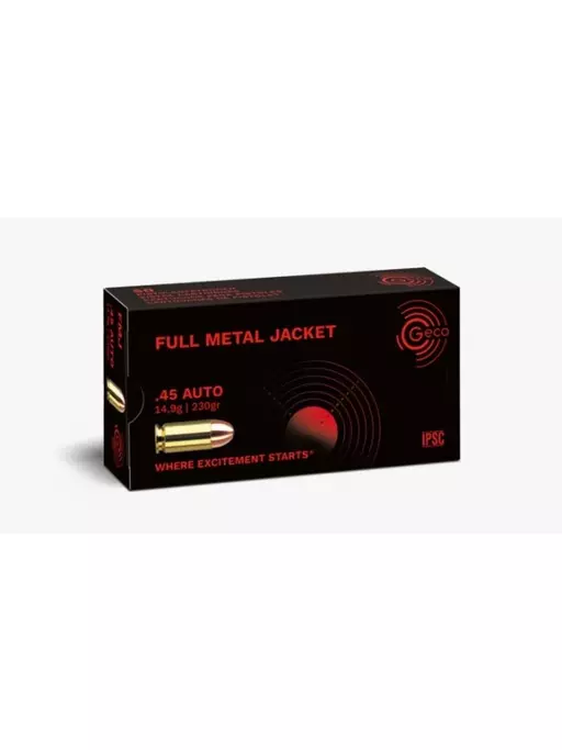MUNIÇÃO GECO .45 FMJ 230GR 50un