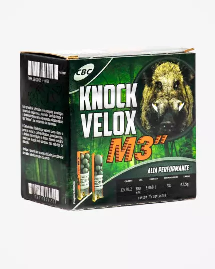 MUNIÇÃO CBC 12GA KNOCK VELOX M3 25un