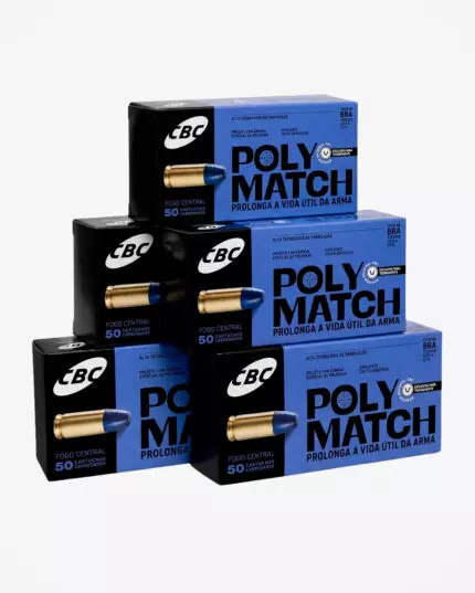 MUNIÇÃO CBC .357 MAG POLYMATCH 158GR 250un