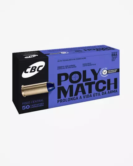 MUNIÇÃO CBC .38 SPL POLYMATCH 158GR 50un