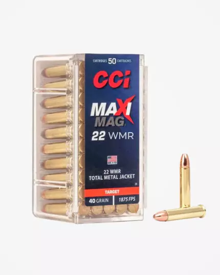 MUNIÇÃO CCI MAXI MAG .22 WMR TMJ 40GR 50un