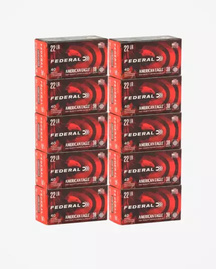 MUNIÇÃO FEDERAL .22 LR AMERICAN EAGLE 38GR 400un