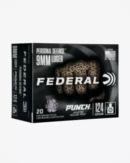 MUNIÇÃO FEDERAL 9MM PUNCH 124GR JHP 20un