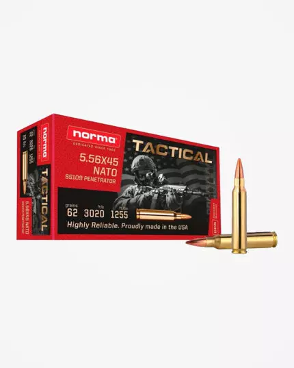 MUNIÇÃO NORMA 5.56X45 SS109 62GR 50un