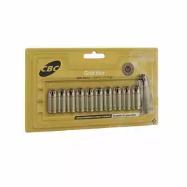 MUNIÇÃO CBC .380 EXPO +P 85GR GOLD HEX 10un