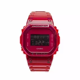 RELÓGIO CASIO G-SHOCK DIGITAL DW-5600SB-4DR VERMELHO TRANSPARENTE
