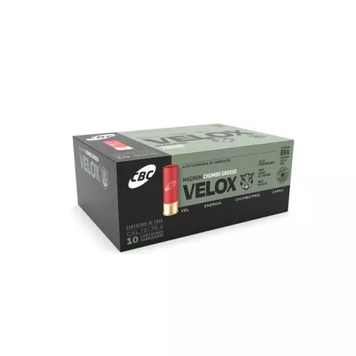 CARTUCHO CBC 12/76,2 KNOCK VELOX M3 CHUMBO SG 25un