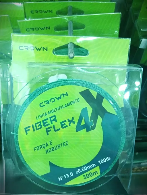 LINHA MULTIFILAMENTO FIBER FLEX 4X 0,60MM 100LB 300M