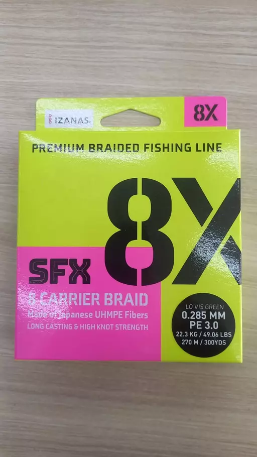 LINHA SFX MULTIFILAMENTO 8X 0.285MM 270M 49,06LBS