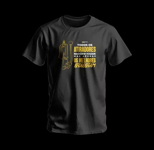CAMISA TODOS OS ATIRADORES - MASCULINA - RECARGA CLUB - 100% ALGODÃO