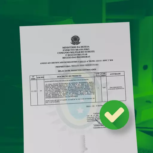 APOSTILAMENTO DE EQUIPAMENTO DE RECARGA POR ENTIDADE DE TIRO