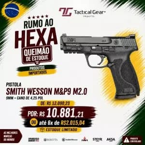 PISTOLA SMITH & WESSON M&P9 M2.0 FULLSIZE 9mm