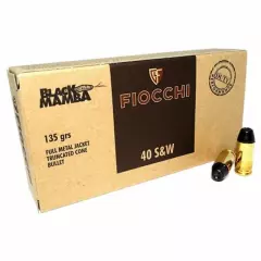 MUNIÇÃO FIOCCHI .40 S&W 135GR BLACK MAMBA 50un