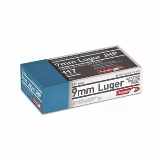 MUNIÇÃO AGUILA 9MM JHP 117 GRAIN 50un