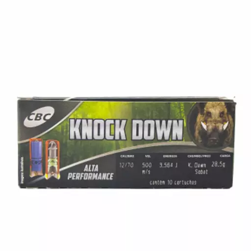 MUNIÇÃO CBC 12 GA BALOTE KNOCK DOWN SABOT 10un