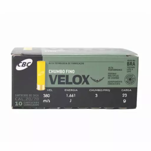 MUNICAO CBC 20GA VELOX CHUMBO 3 10un