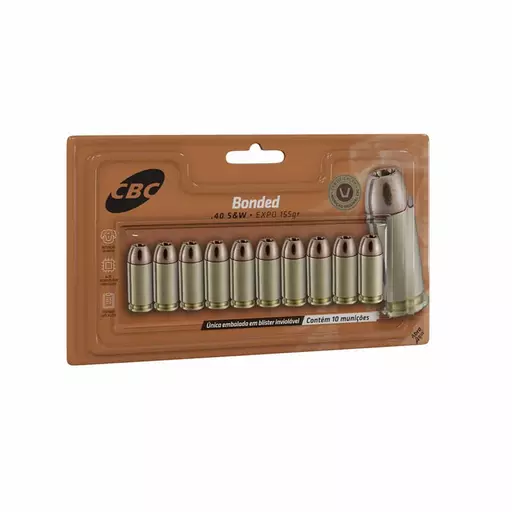 MUNIÇÃO .40 S&W EXPO BONDED 155GR 10un