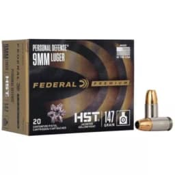 MUNIÇÃO FEDERAL 9mm HST JHP 147GR 20un