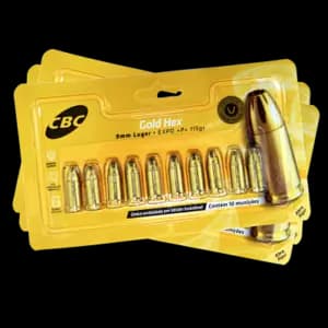MUNIÇÃO CBC .9MM GOLD HEX EXPO 115GR 10un