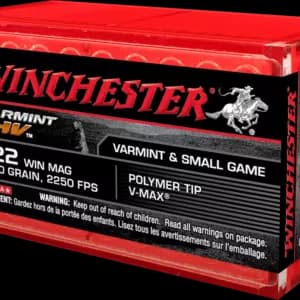 MUNIÇÃO WINCHESTER .22 WMR V-MAX 30GR VARMINT HV 50un